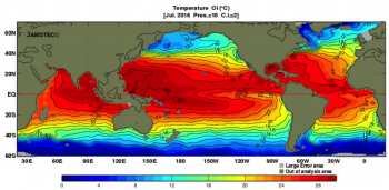 日本近海の海水温分布